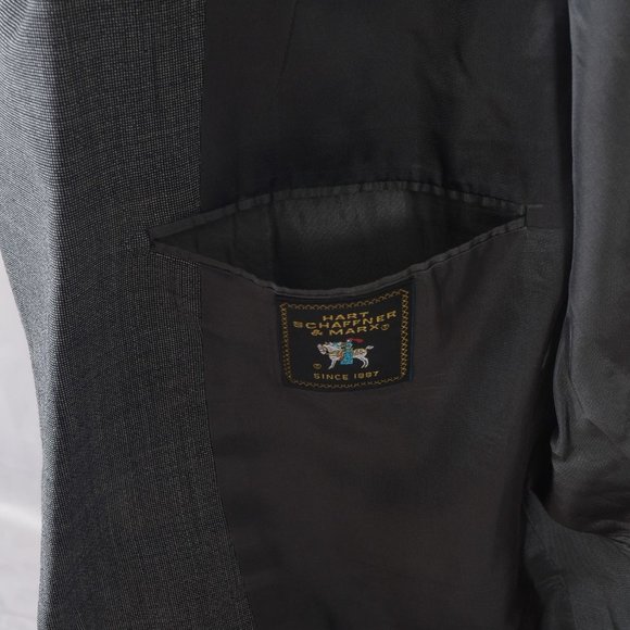 Hart Schaffner & Marx Men's Suit Wool Gray 42R 34X34 - Picture 11 of 12